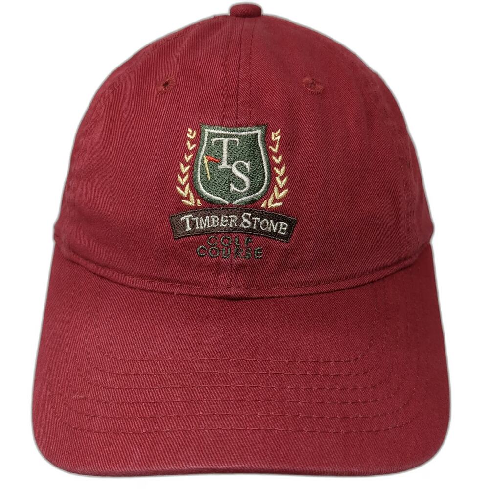 Legendary Baseball Cap Red One Size Timber Stone Golf Course Hat Slideback